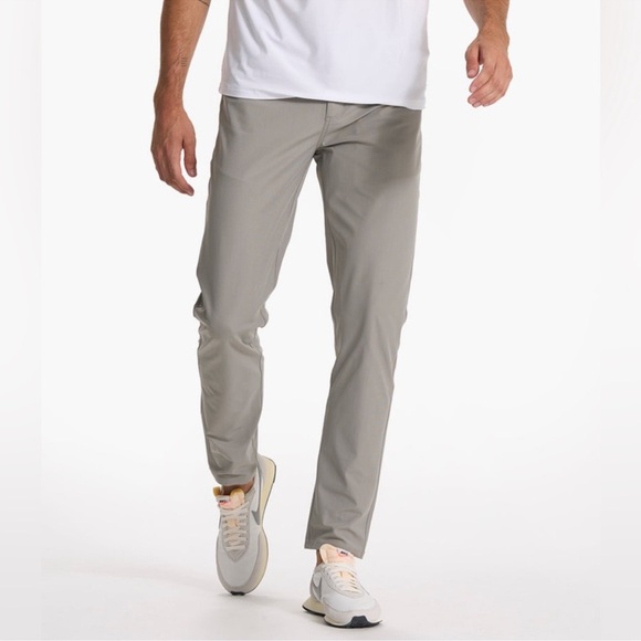 Vuori Meta Pants Men 32x30 Gray / Fog Slim Fit Stretch Casual Performance - Picture 1 of 11